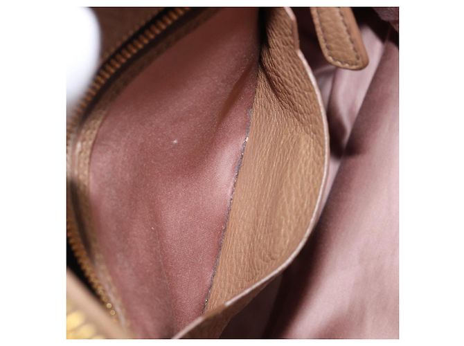 Borsa a mano Miu Miu in pelle 2way Beige Gold Auth 204057V D'oro - vista 27