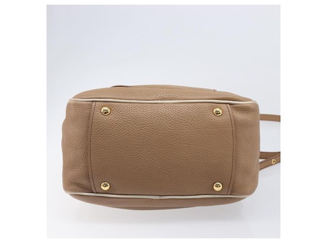Borsa a mano Miu Miu in pelle 2way Beige Gold Auth 204057V D'oro - vista 5