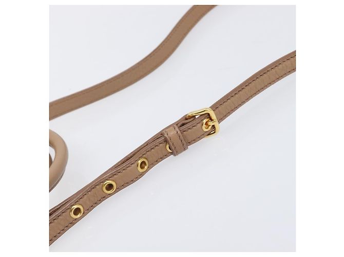 Borsa a mano Miu Miu in pelle 2way Beige Gold Auth 204057V D'oro - vista 9