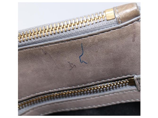 Borsa Salvatore Ferragamo Gancini in pelle 2way Grigio Oro Auth LN143 Marrone D'oro - vista 10