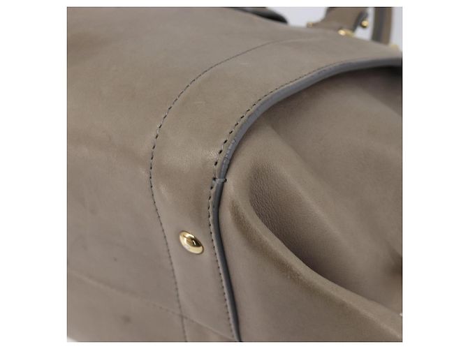 Borsa Salvatore Ferragamo Gancini in pelle 2way Grigio Oro Auth LN143 Marrone D'oro - vista 19