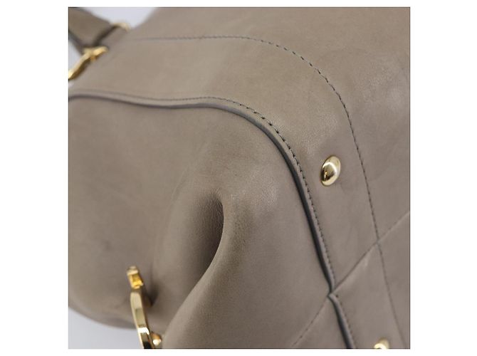 Borsa Salvatore Ferragamo Gancini in pelle 2way Grigio Oro Auth LN143 Marrone D'oro - vista 22
