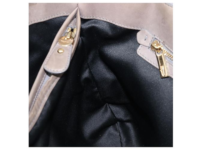 Borsa Salvatore Ferragamo Gancini in pelle 2way Grigio Oro Auth LN143 Marrone D'oro - vista 26