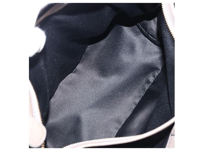 Borsa Salvatore Ferragamo Gancini in pelle 2way Grigio Oro Auth LN143 Marrone D'oro - vista 30
