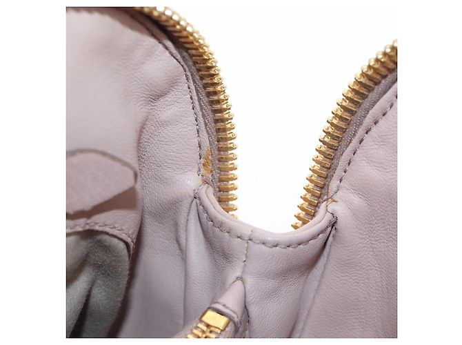 Borsa Miu Miu Matelassé in pelle rosa oro autentica 206368 D'oro - vista 28