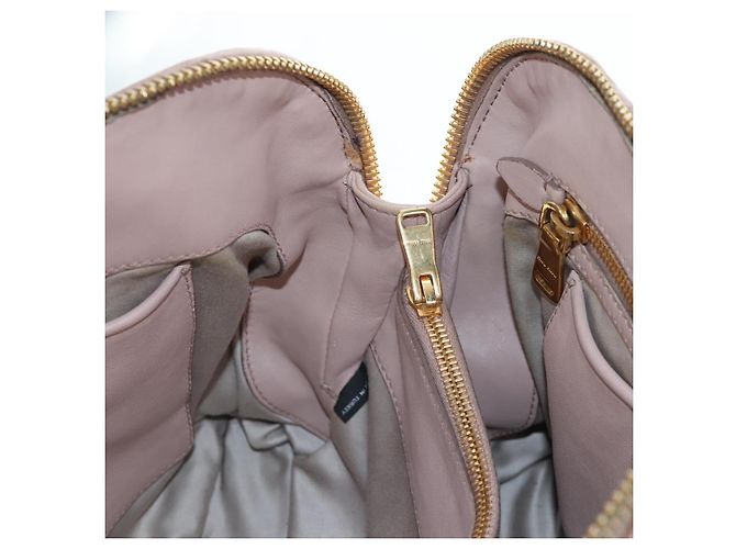 Borsa Miu Miu Matelassé in pelle rosa oro autentica 206368 D'oro - vista 29