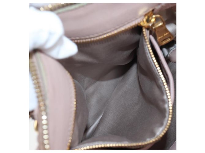 Borsa Miu Miu Matelassé in pelle rosa oro autentica 206368 D'oro - vista 36