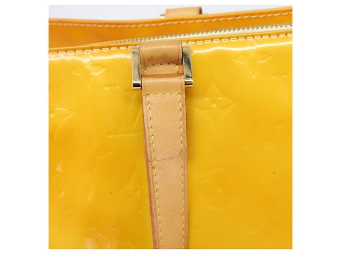 LOUIS VUITTON Monogram Vernis Columbus Tote Bag Lime Yellow M91047 Auth gh2358 Golden - Ansicht 10