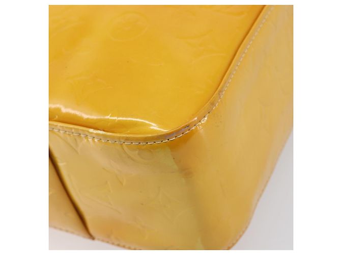 LOUIS VUITTON Monogram Vernis Columbus Tote Bag Lime Yellow M91047 Auth gh2358 Golden - Ansicht 14