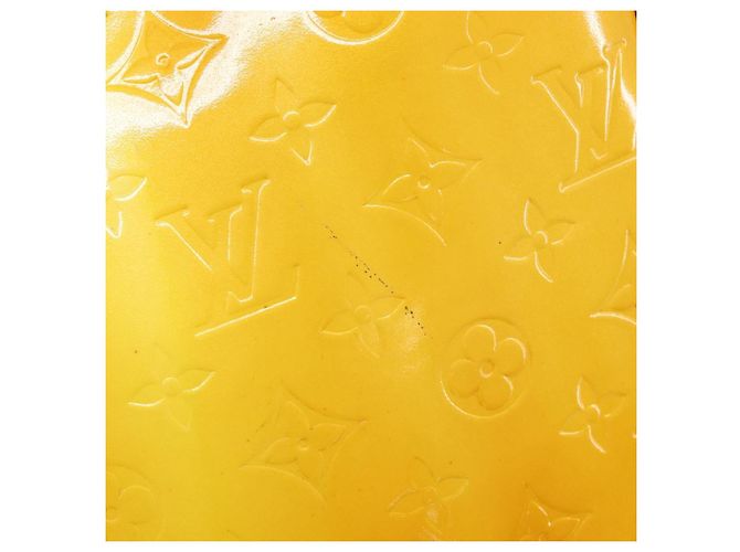 LOUIS VUITTON Monogram Vernis Columbus Tote Bag Lime Yellow M91047 Auth gh2358 Golden - Ansicht 19