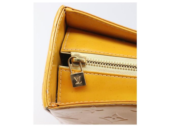 LOUIS VUITTON Monogram Vernis Columbus Tote Bag Lime Yellow M91047 Auth gh2358 Golden - Ansicht 20