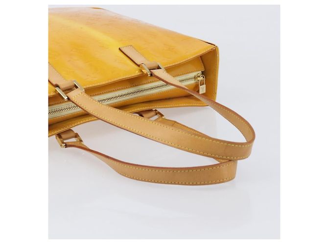 LOUIS VUITTON Monogram Vernis Columbus Tote Bag Lime Yellow M91047 Auth gh2358 Golden - Ansicht 7