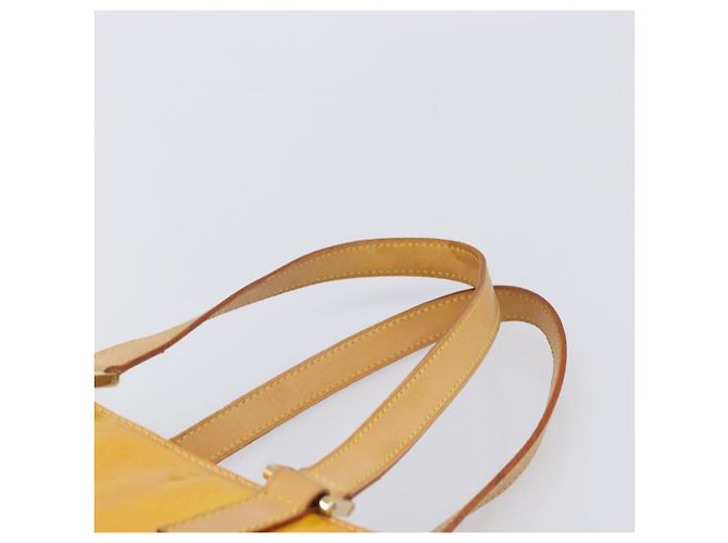 LOUIS VUITTON Monogram Vernis Columbus Tote Bag Lime Yellow M91047 Auth gh2358 Golden - Ansicht 8