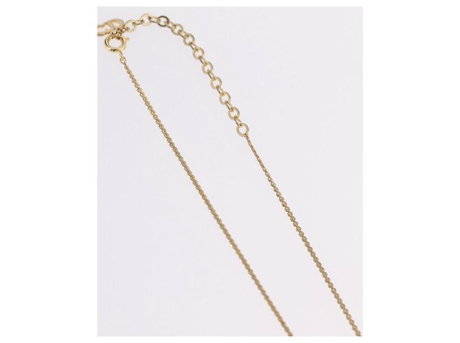 Collana Christian Dior Strass Metallo Tono Oro Auth ka6383 - vista 6