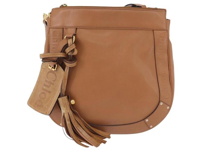 Chloé Borsa a tracolla Chloe Eden in pelle beige e oro autentica ki6840 D'oro - vista 13
