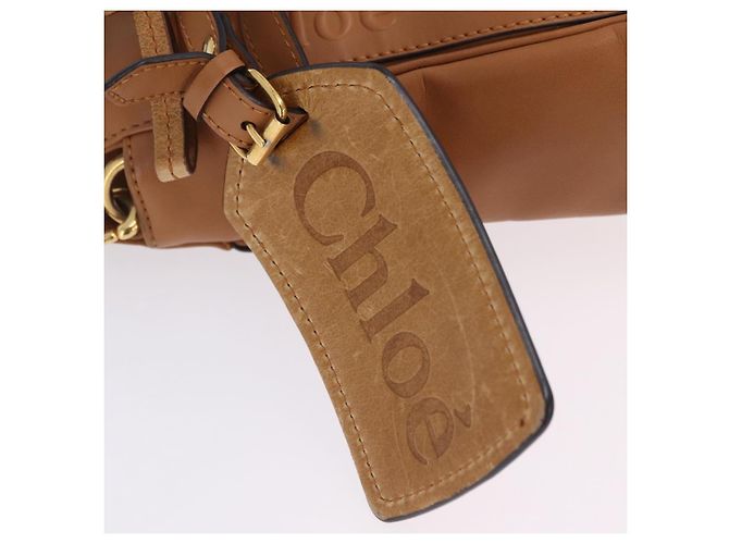 Chloé Borsa a tracolla Chloe Eden in pelle beige e oro autentica ki6840 D'oro - vista 21