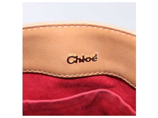Chloé Borsa a tracolla Chloe Eden in pelle beige e oro autentica ki6840 D'oro - vista 23