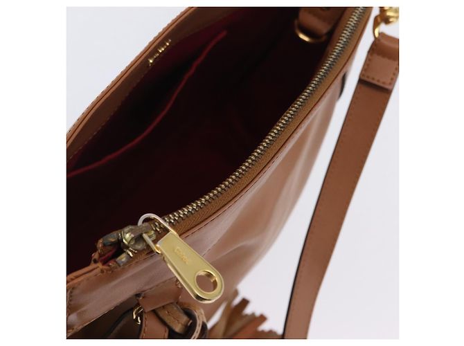 Chloé Borsa a tracolla Chloe Eden in pelle beige e oro autentica ki6840 D'oro - vista 27