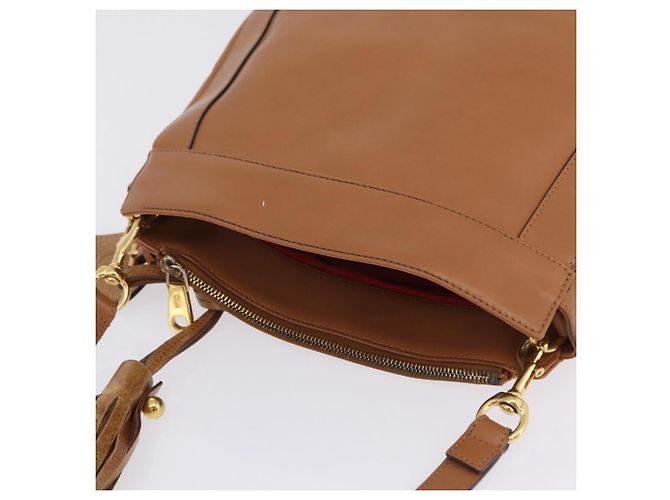 Chloé Borsa a tracolla Chloe Eden in pelle beige e oro autentica ki6840 D'oro - vista 7