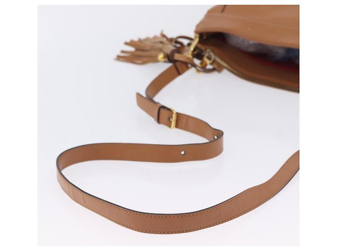 Chloé Borsa a tracolla Chloe Eden in pelle beige e oro autentica ki6840 D'oro - vista 9