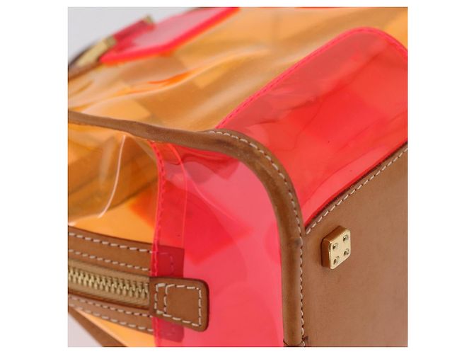 Borsa a mano LOEWE Anagram Americana 28 in vinile Orange Gold Auth 206052V D'oro Arancione - vista 15