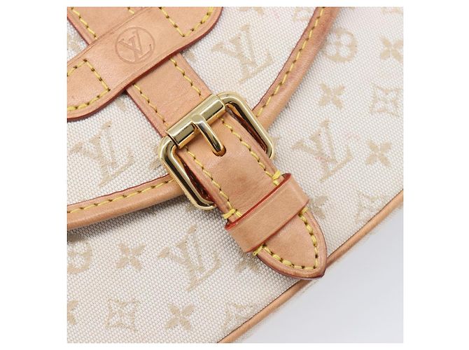 LOUIS VUITTON Monogram Mini Lin Saumur BB Tasche White M12327 LV Auth 203218V Weiß - Ansicht 27