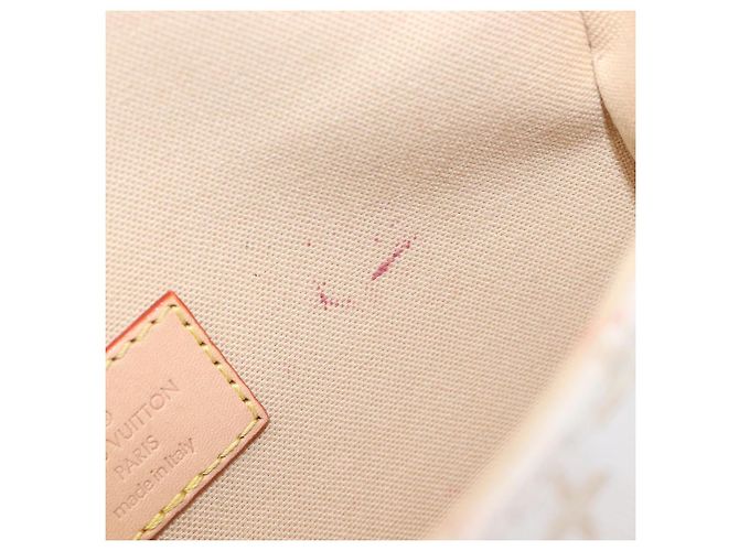 LOUIS VUITTON Monogram Mini Lin Saumur BB Tasche White M12327 LV Auth 203218V Weiß - Ansicht 29