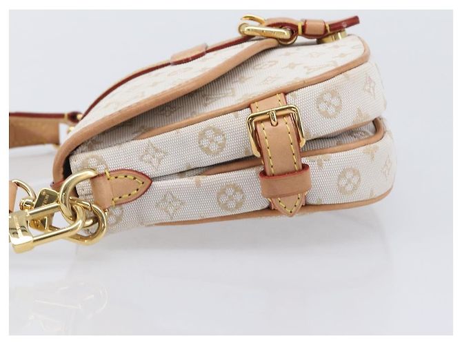 LOUIS VUITTON Monogram Mini Lin Saumur BB Tasche White M12327 LV Auth 203218V Weiß - Ansicht 4