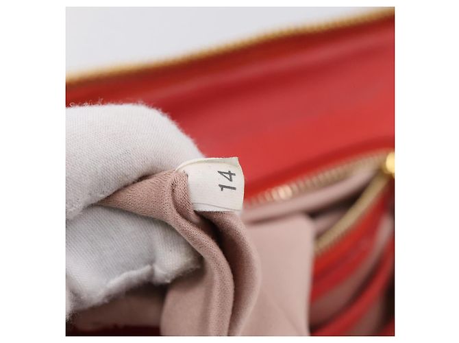Borsa Miu Miu Matelassé in pelle 2way Rossa Oro Auth bs37398 Rosso D'oro - vista 12
