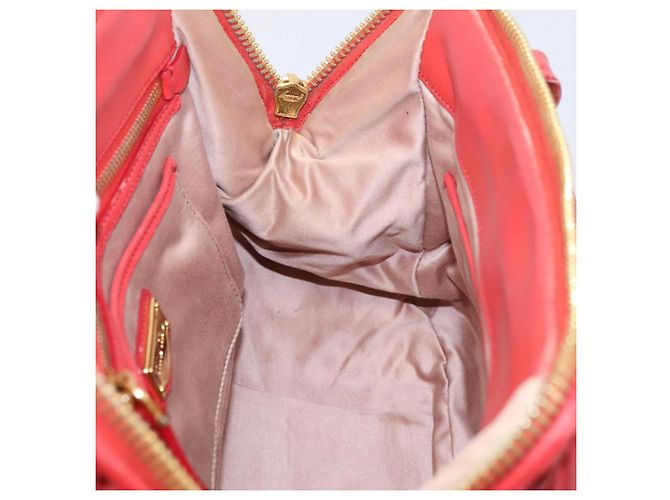 Borsa Miu Miu Matelassé in pelle 2way Rossa Oro Auth bs37398 Rosso D'oro - vista 25