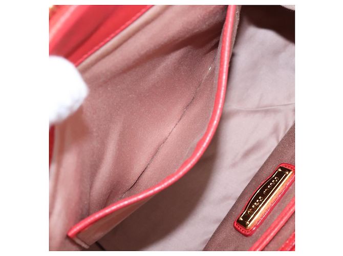 Borsa Miu Miu Matelassé in pelle 2way Rossa Oro Auth bs37398 Rosso D'oro - vista 30