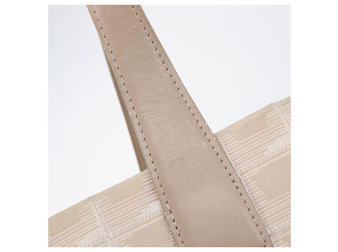 Borsa Tote CHANEL New Travel Line Canvas Beige CC Tono Oro Auth gh2368 - vista 10
