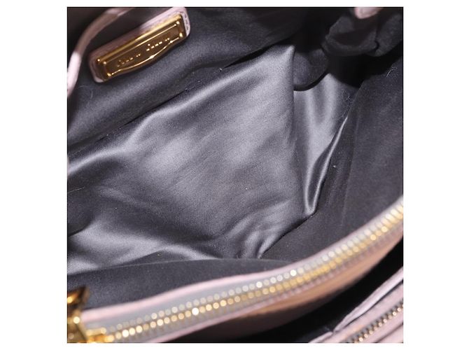 Borsa a mano Miu Miu Matelassé in pelle 2way Grigio Oro Auth 206108V Marrone D'oro - vista 23