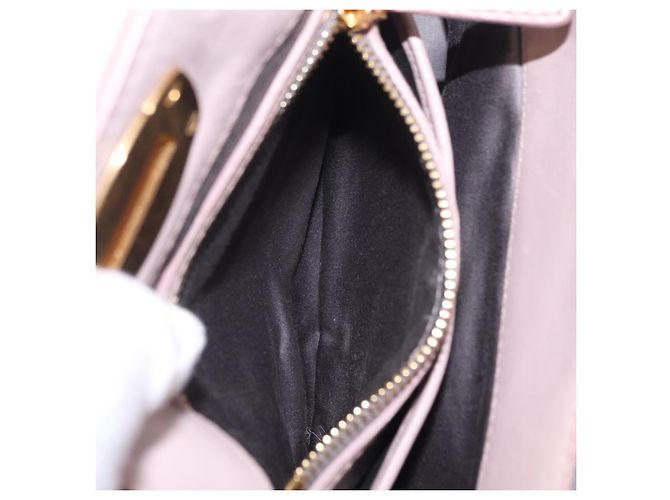 Borsa a mano Miu Miu Matelassé in pelle 2way Grigio Oro Auth 206108V Marrone D'oro - vista 29