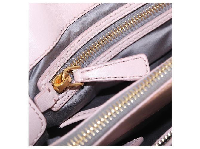Borsa a mano Miu Miu Matelassé in pelle 2way Grigio Oro Auth 206108V Marrone D'oro - vista 32