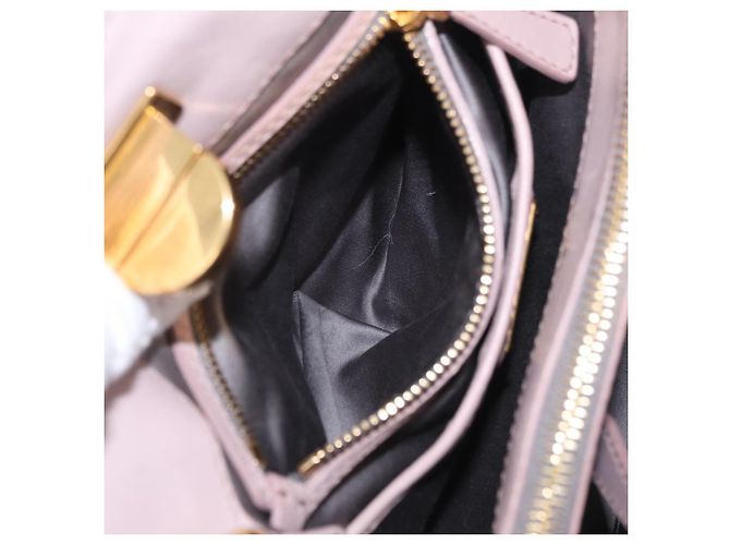 Borsa a mano Miu Miu Matelassé in pelle 2way Grigio Oro Auth 206108V Marrone D'oro - vista 33