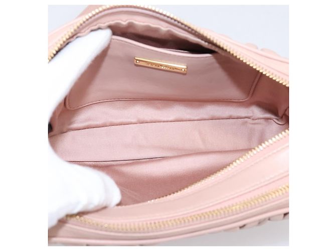 Borsa a tracolla Miu Miu Matelassé in pelle Rosa Oro Auth ar14289M D'oro - vista 10