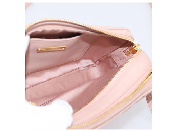 Borsa a tracolla Miu Miu Matelassé in pelle Rosa Oro Auth ar14289M D'oro - vista 20