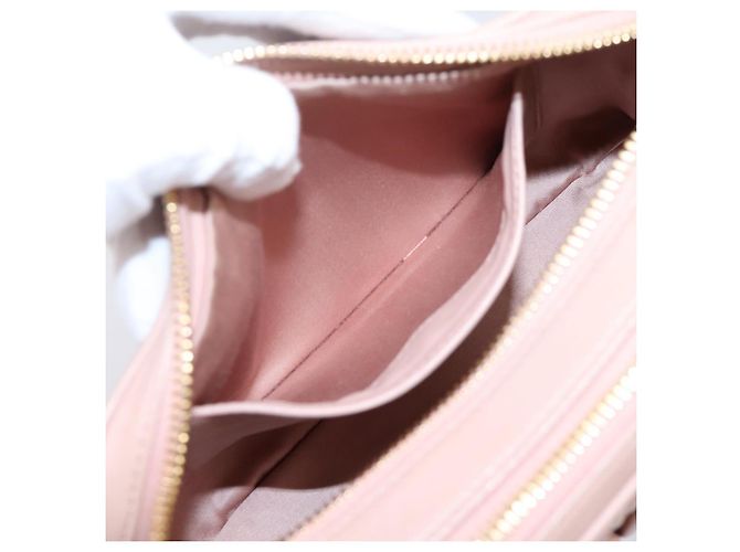 Borsa a tracolla Miu Miu Matelassé in pelle Rosa Oro Auth ar14289M D'oro - vista 22