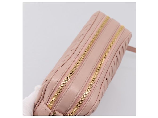 Borsa a tracolla Miu Miu Matelassé in pelle Rosa Oro Auth ar14289M D'oro - vista 6