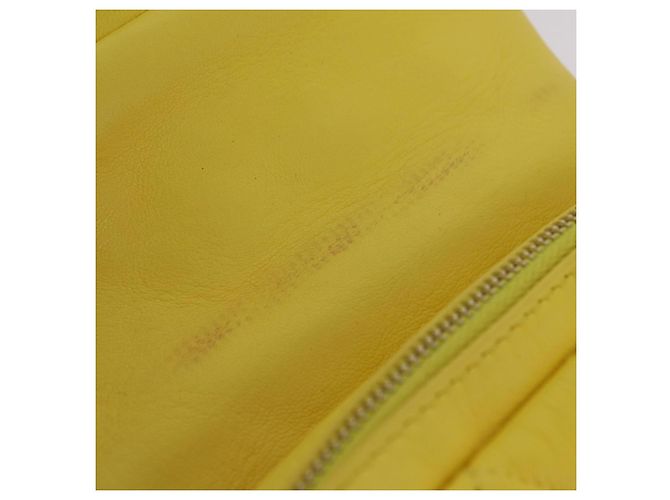 Borsa a tracolla CHANEL Matelasse con catena in pelle d'agnello Giallo Oro CC Auth ka6413M D'oro - vista 25