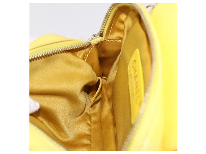 Borsa a tracolla CHANEL Matelasse con catena in pelle d'agnello Giallo Oro CC Auth ka6413M D'oro - vista 30