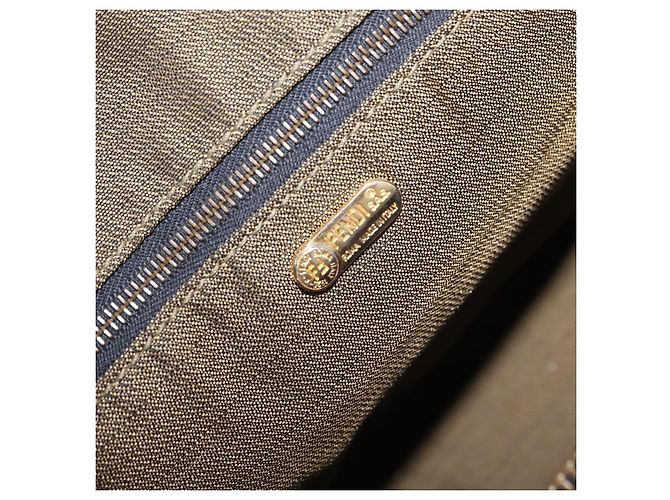 Bolsa de Mão Vanity FENDI Zucca Canvas Preta Castanha Auth 206127V Marrom Preto - vista 23