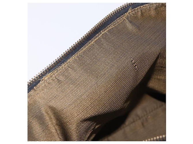 Bolsa de Mão Vanity FENDI Zucca Canvas Preta Castanha Auth 206127V Marrom Preto - vista 24