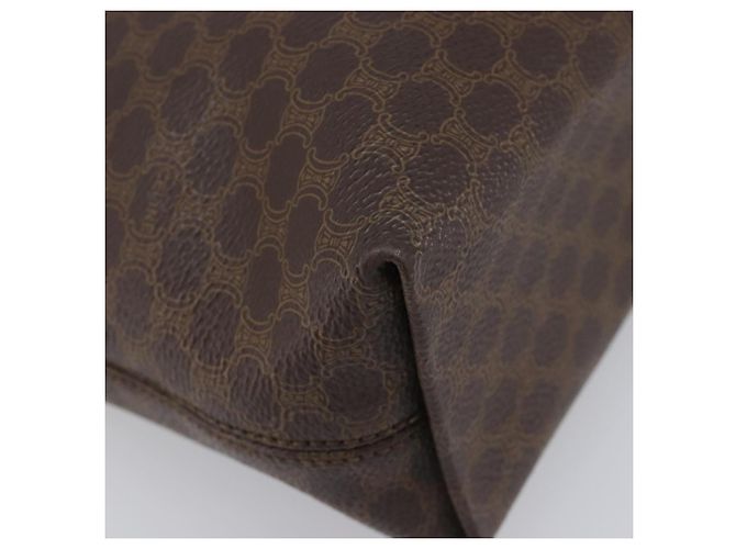 Céline Bolso de mano CELINE Macadam Canvas PVC Leather Brown Gold Auth ep16155 Castaño Dorado - vista 16
