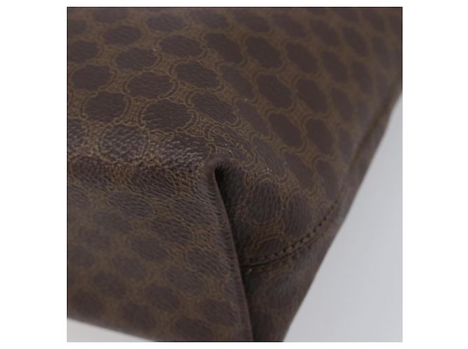 Céline Bolso de mano CELINE Macadam Canvas PVC Leather Brown Gold Auth ep16155 Castaño Dorado - vista 17