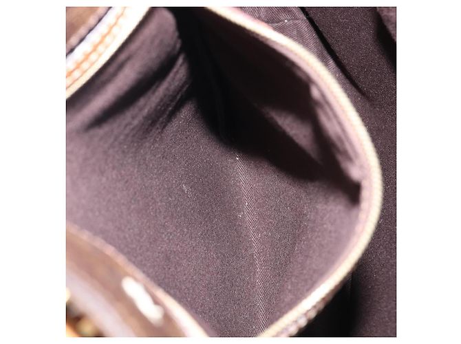 Céline Bolso de mano CELINE Macadam Canvas PVC Leather Brown Gold Auth ep16155 Castaño Dorado - vista 26