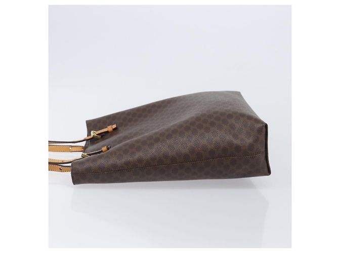 Céline Bolso de mano CELINE Macadam Canvas PVC Leather Brown Gold Auth ep16155 Castaño Dorado - vista 4