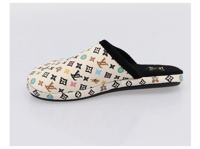 LOUIS VUITTON Monogram Craggy LV Palace Line Mules pumps White LV Auth 204940M Bianco Monogramma - vista 14