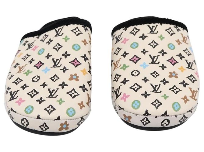 LOUIS VUITTON Monogram Craggy LV Palace Line Mules pumps White LV Auth 204940M Bianco Monogramma - vista 2
